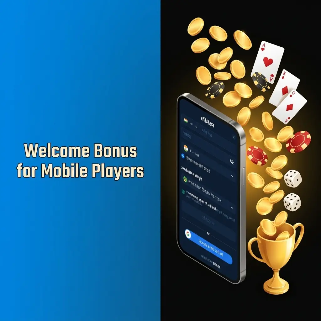 200% welcome bonus for mobile players up to ₹20,000 on first deposit via app for sportsbook and casino betting