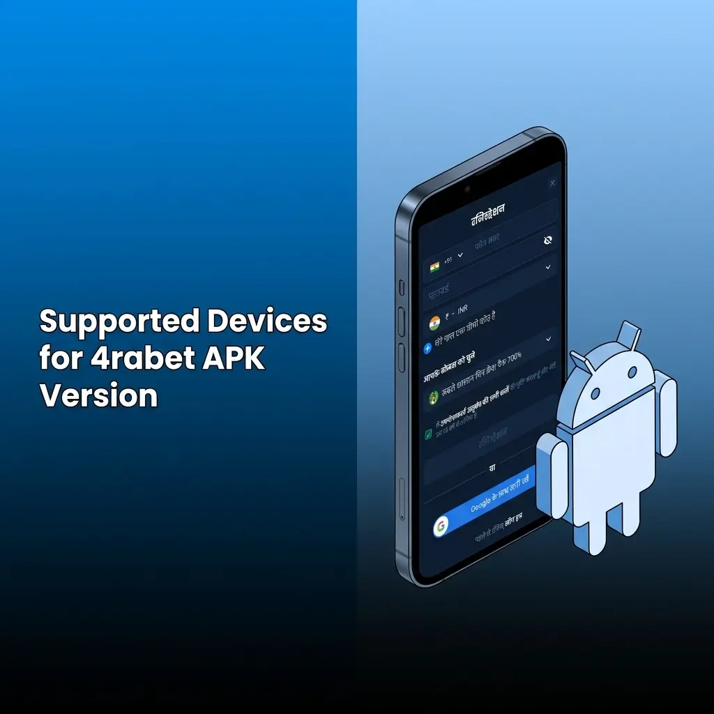 4rabet APK supported Android devices including Samsung, Xiaomi, OnePlus, Google Pixel, and more for Indian users